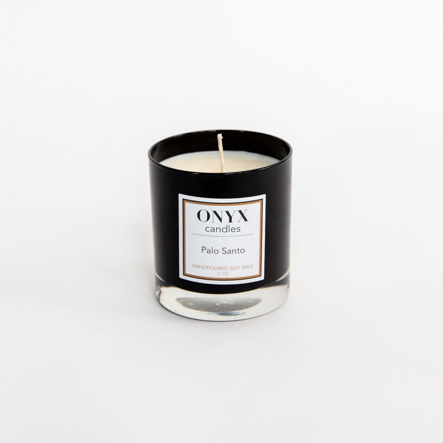 9oz black glass jar option for the scent Palo Santo