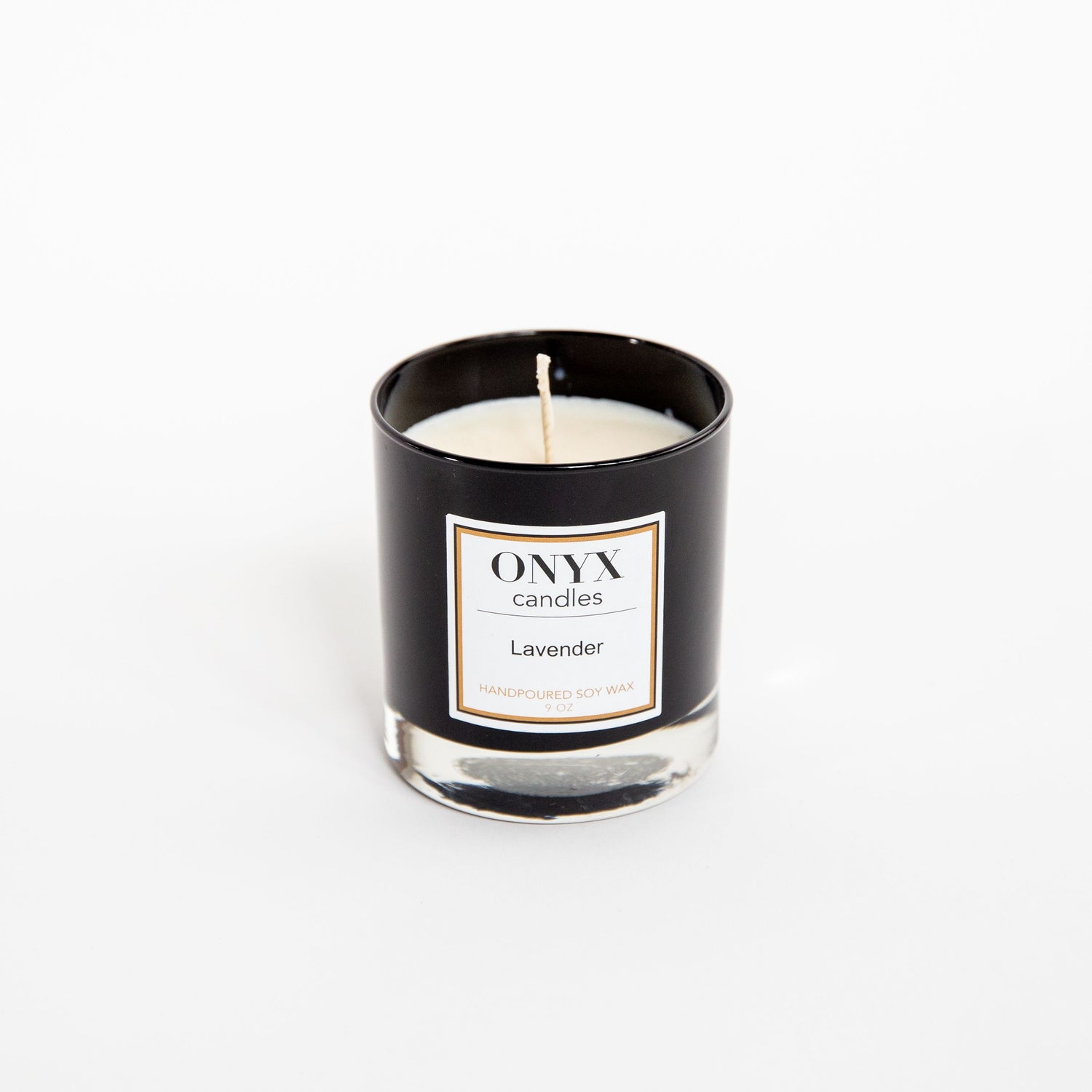 9 oz black glass jar variant in the scent of Lavender
